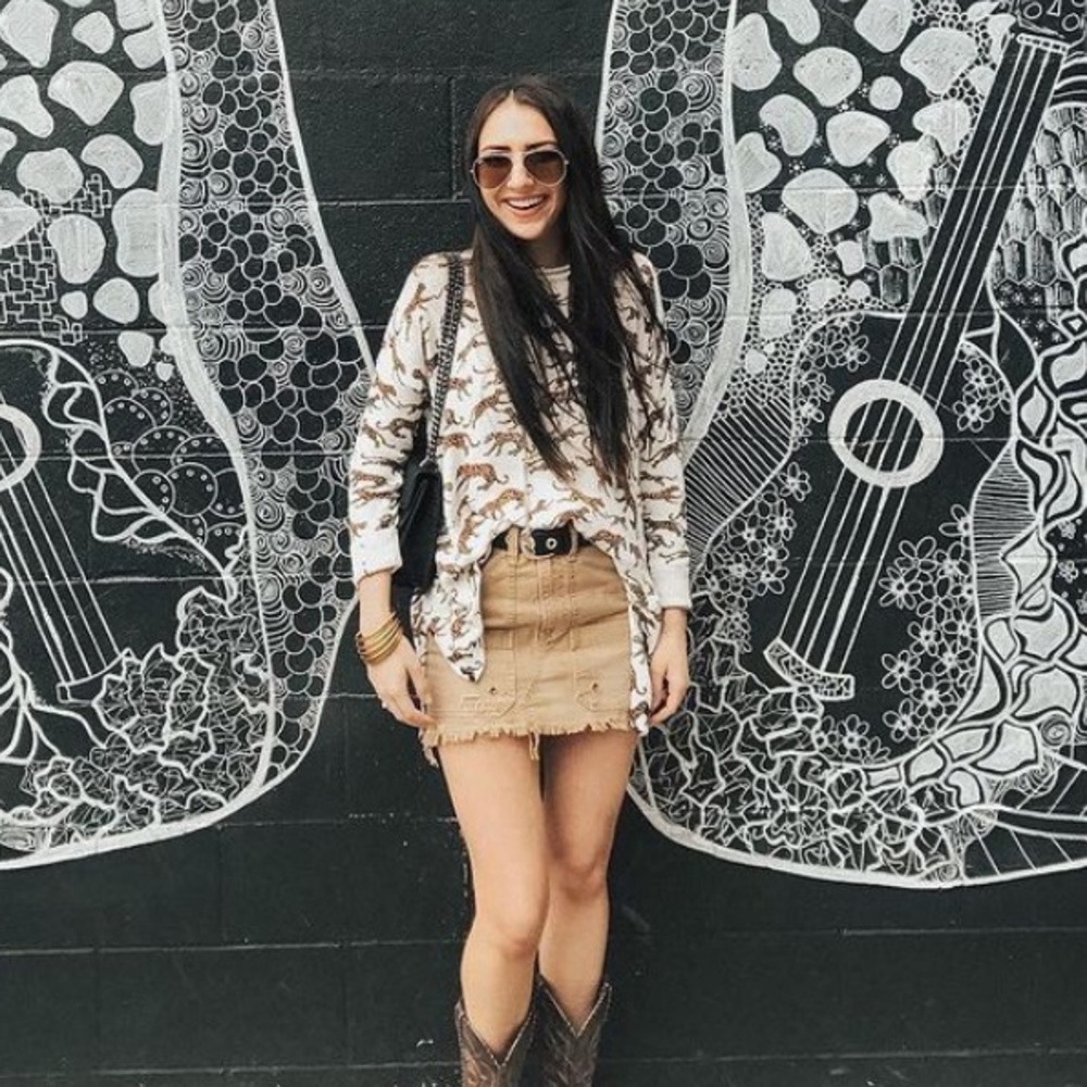Free People mini skirt sz 25